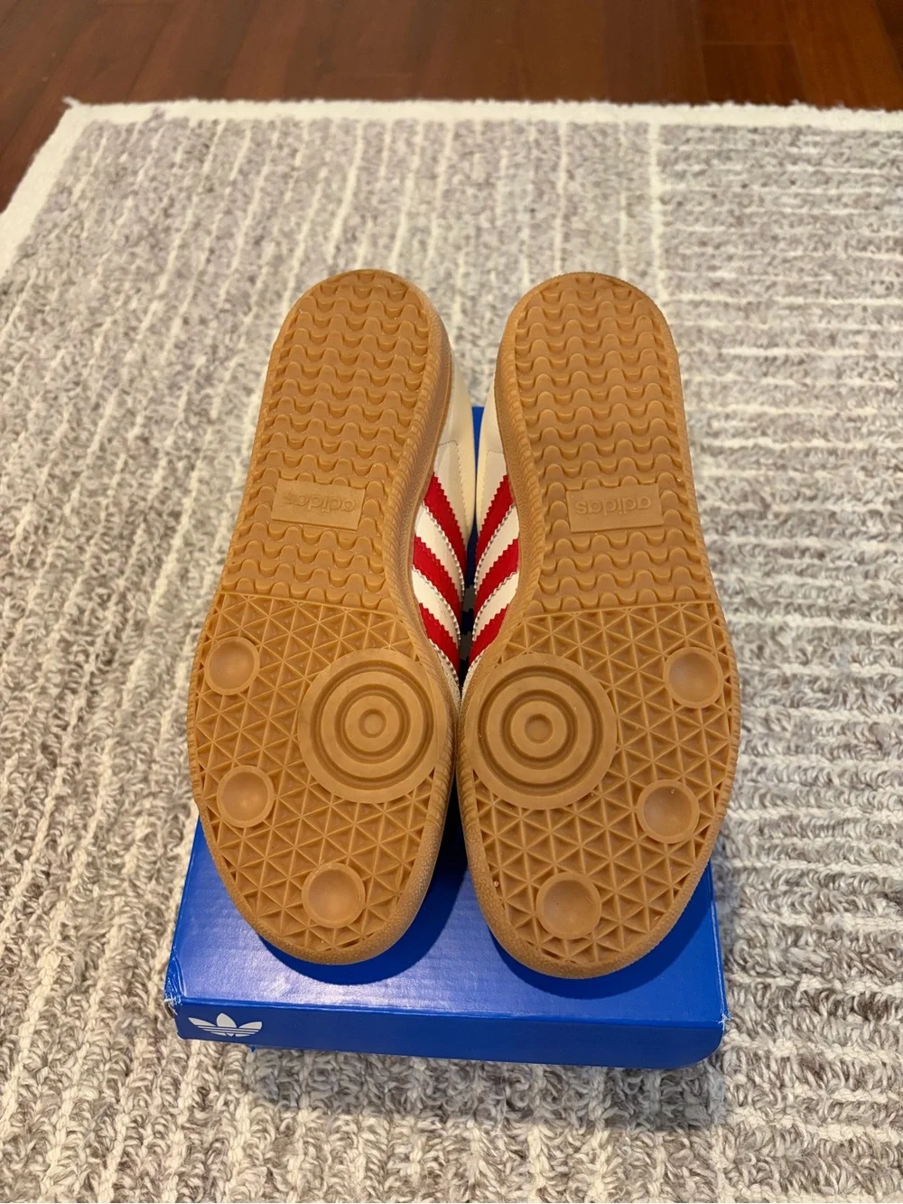 Adidas Kids Samba Heart Sneakers in White and Red